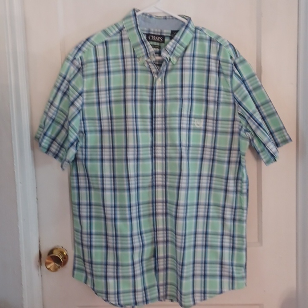 Chaps short sleeve Shirt men's size large easy care
